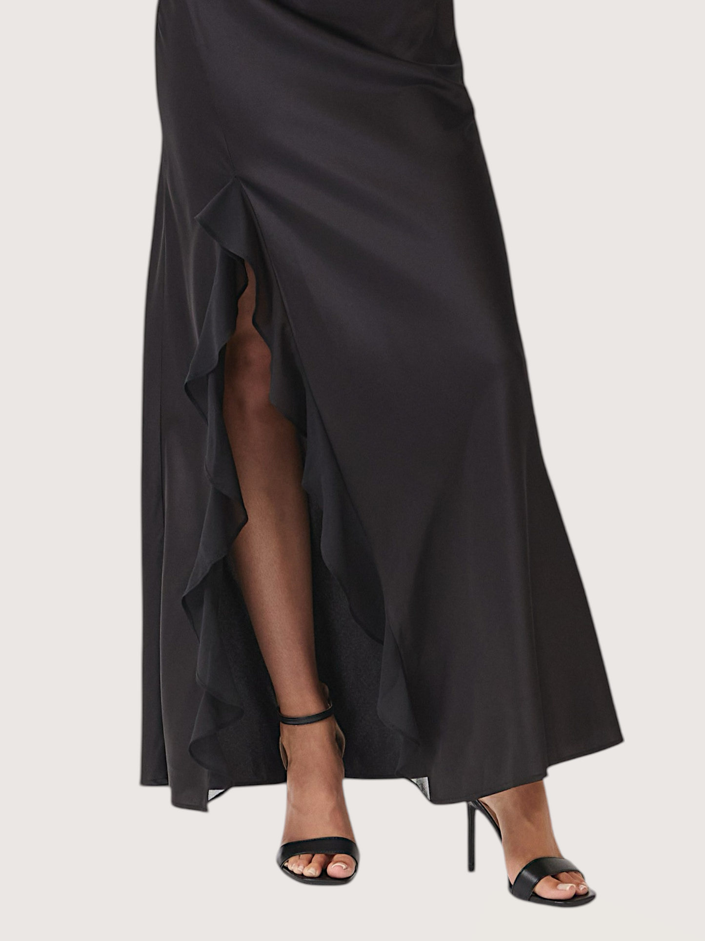 Ruffle Trim Maxi Dress