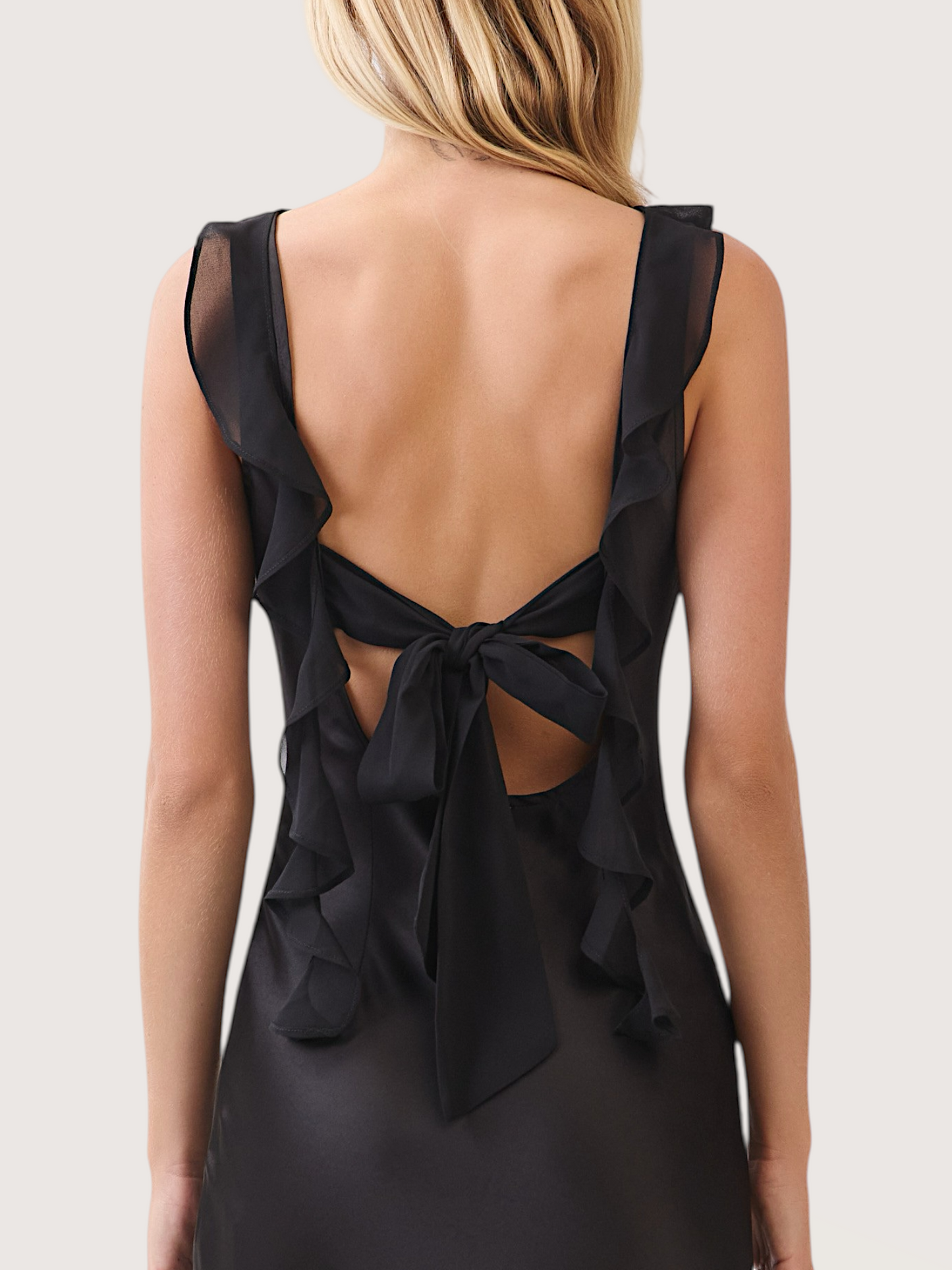 Ruffle Trim Maxi Dress