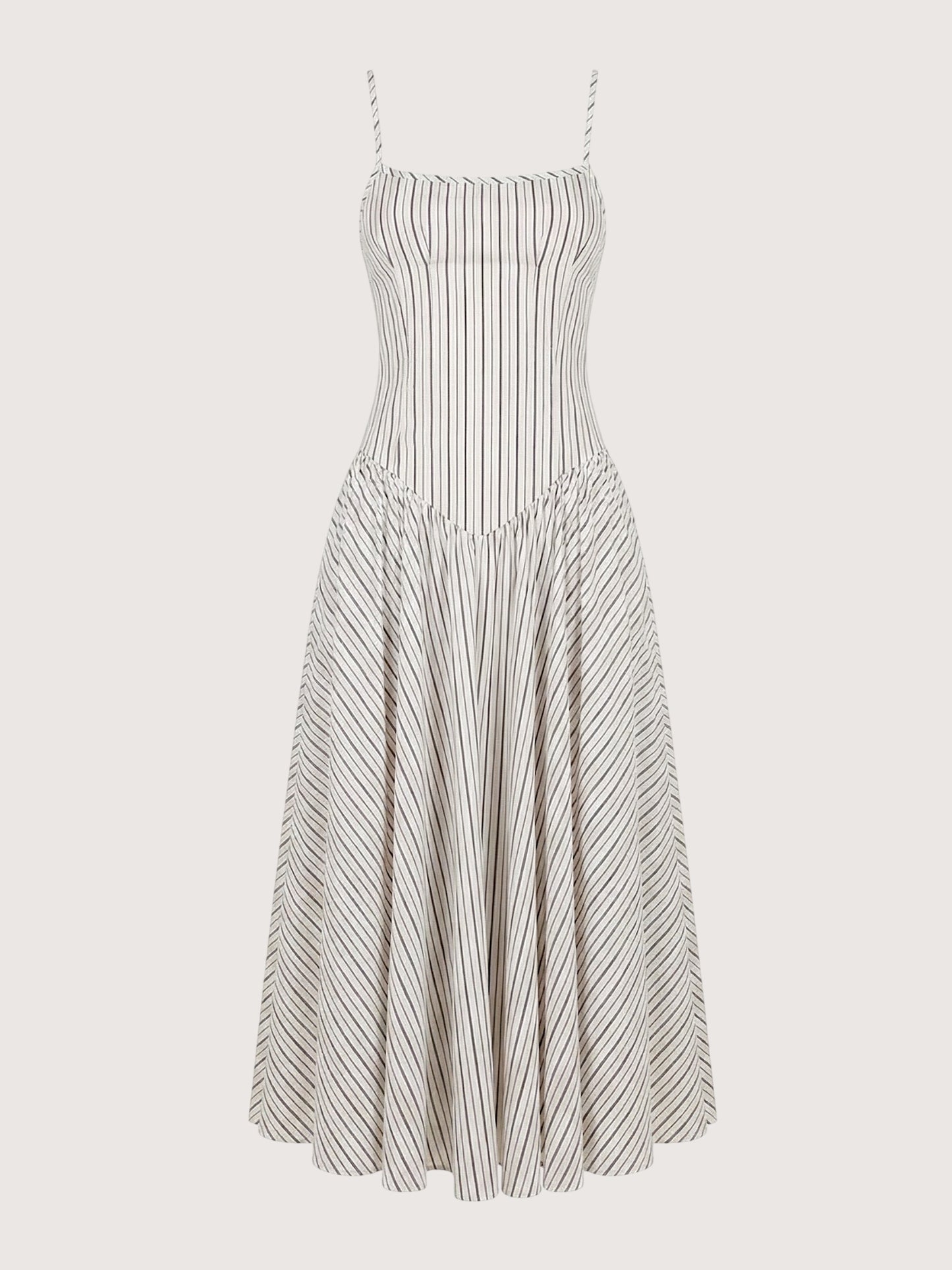 Striped Fit and Flare Dress