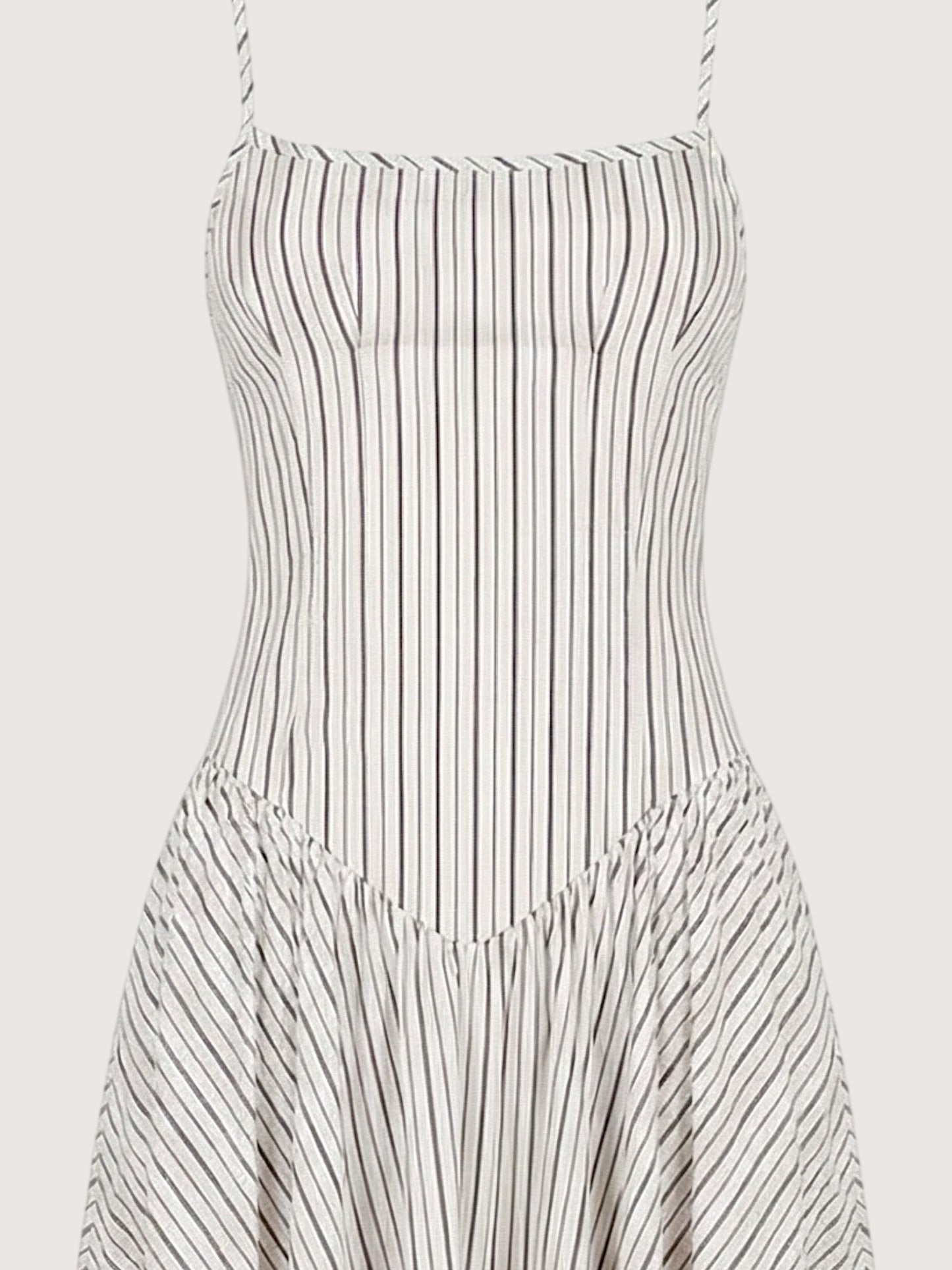 Striped Fit and Flare Dress