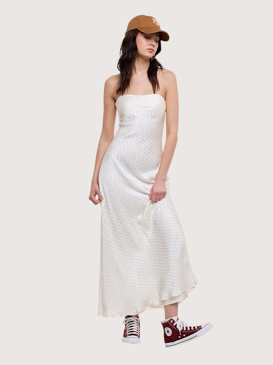 Gloria Column Maxi Dress | Pearl