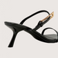 Gold Buckle Kitten Heel