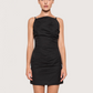 Square Neck Pleated Dress