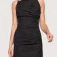 Square Neck Pleated Dress
