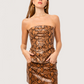 Snakeskin Bustier Top