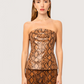 Snakeskin Bustier Top