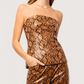 Snakeskin Bustier Top