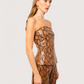 Snakeskin Bustier Top