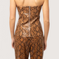 Snakeskin Bustier Top