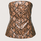Snakeskin Bustier Top
