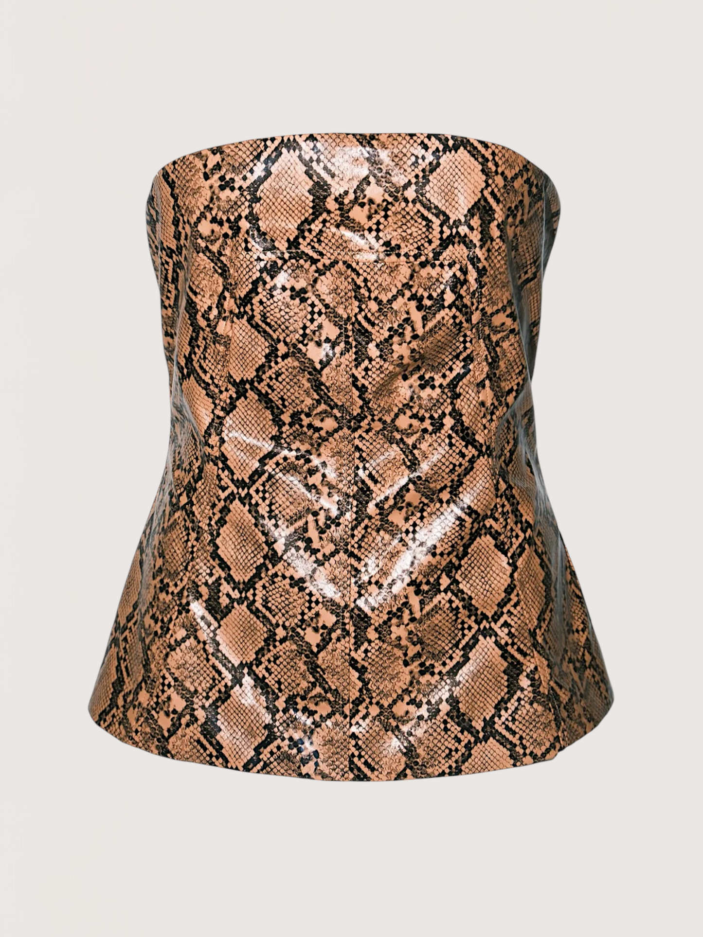 Snakeskin Bustier Top
