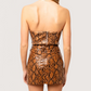 Snakeskin Mini Skirt