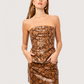 Snakeskin Mini Skirt