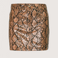 Snakeskin Mini Skirt
