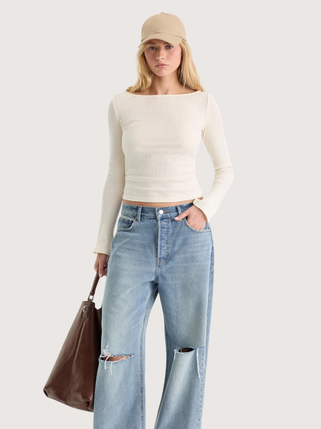 Variegated Rib LS Top