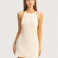 High Neck Knit Dress | Cream