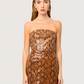 Snakeskin Mini Skirt