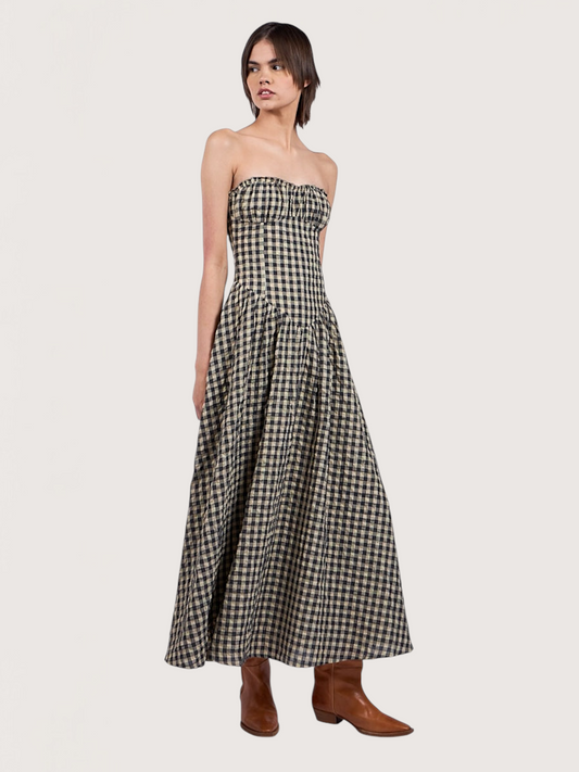 Skylar Checker Print Dress