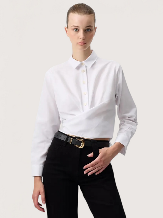 Tailored Wrap Blouse