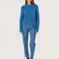 Rachel Fuzzy Knit Sweater | Blue