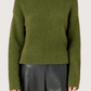 Rachel Fuzzy Knit Sweater | Olive