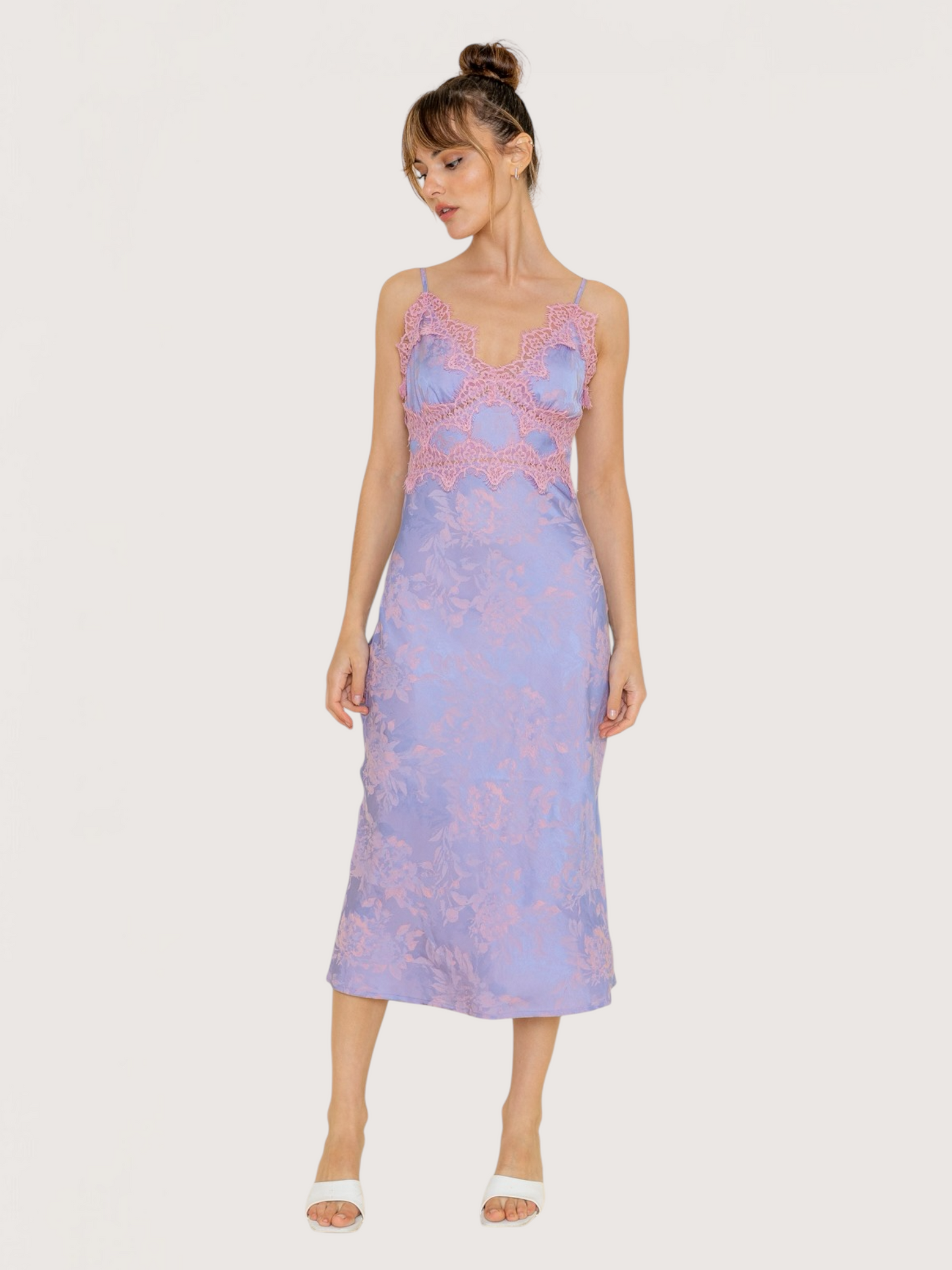 Eyelash Lace Midi Dress