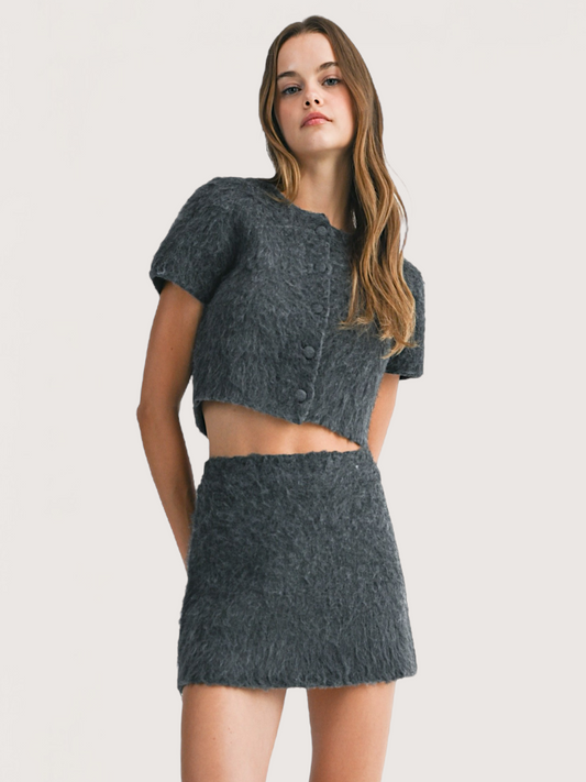 Fuzzy Knit Cardigan