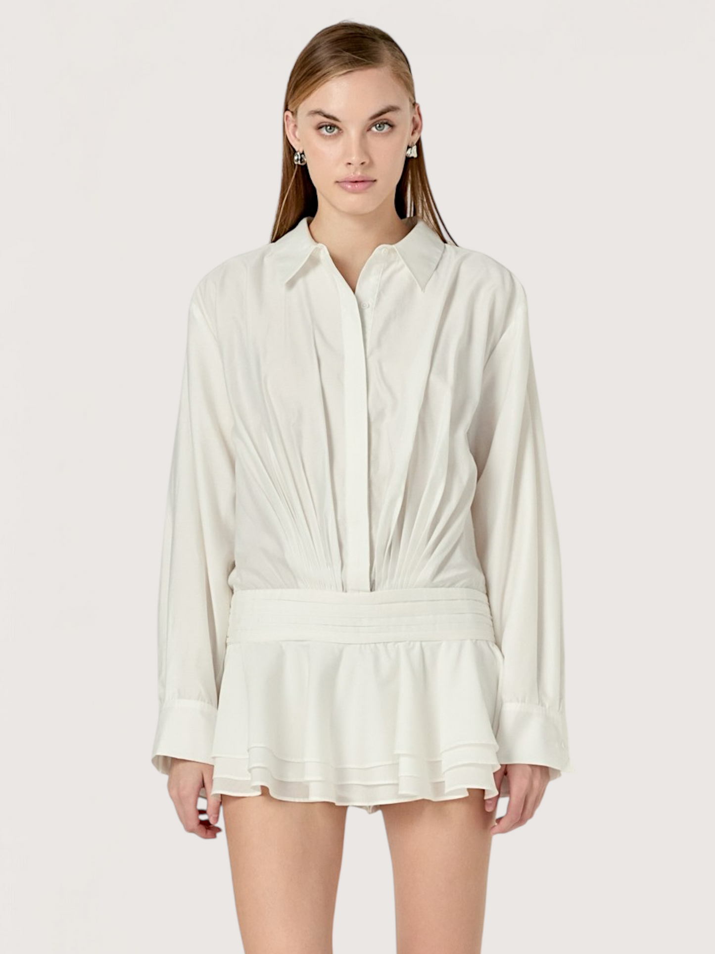 Ruffled Trim Mini Romper