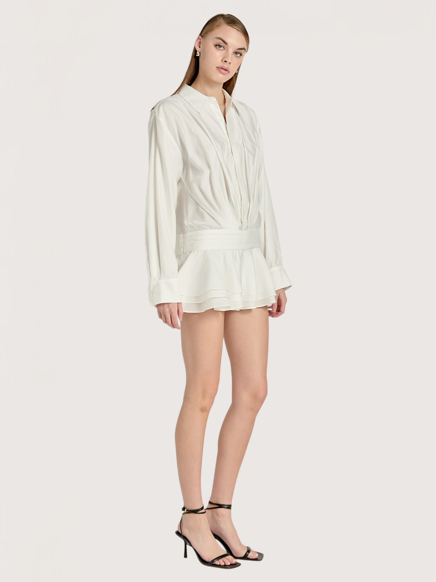 Ruffled Trim Mini Romper
