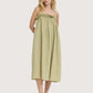 Crinkle Column Dress | Sage