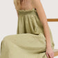 Crinkle Column Dress | Sage