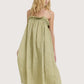 Crinkle Column Dress | Sage