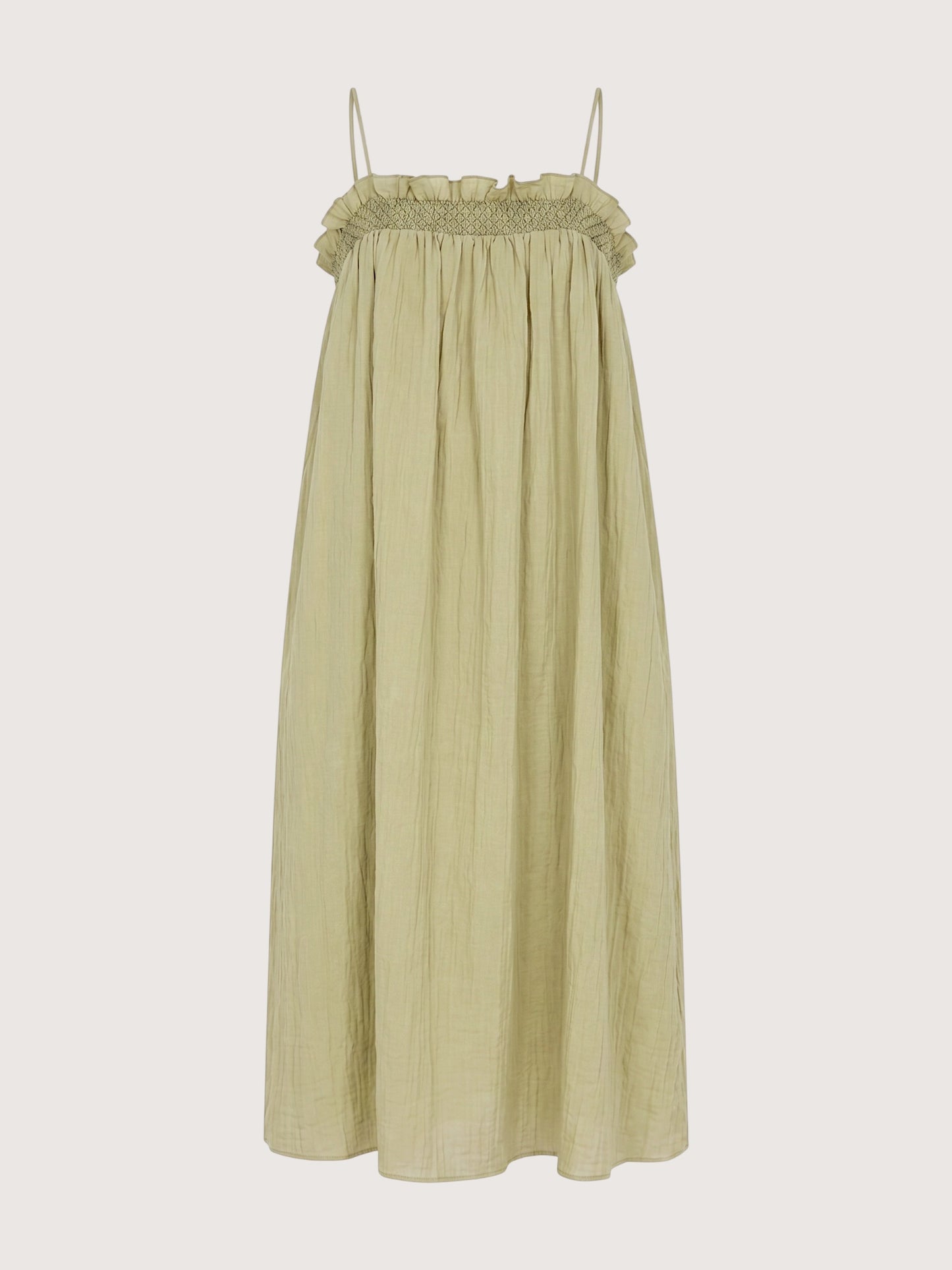 Crinkle Column Dress | Sage