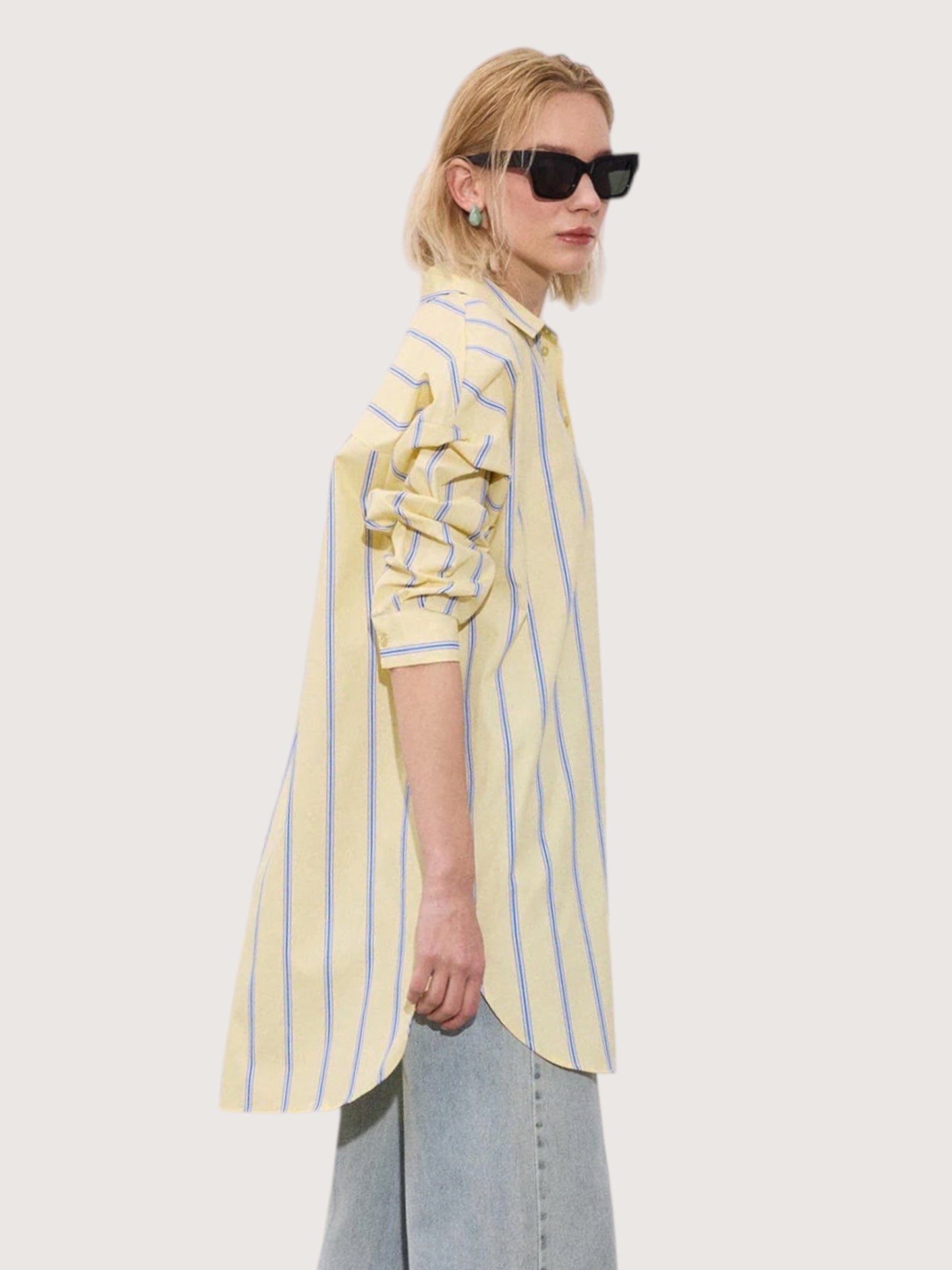 Relaxed Striped Tunic Top