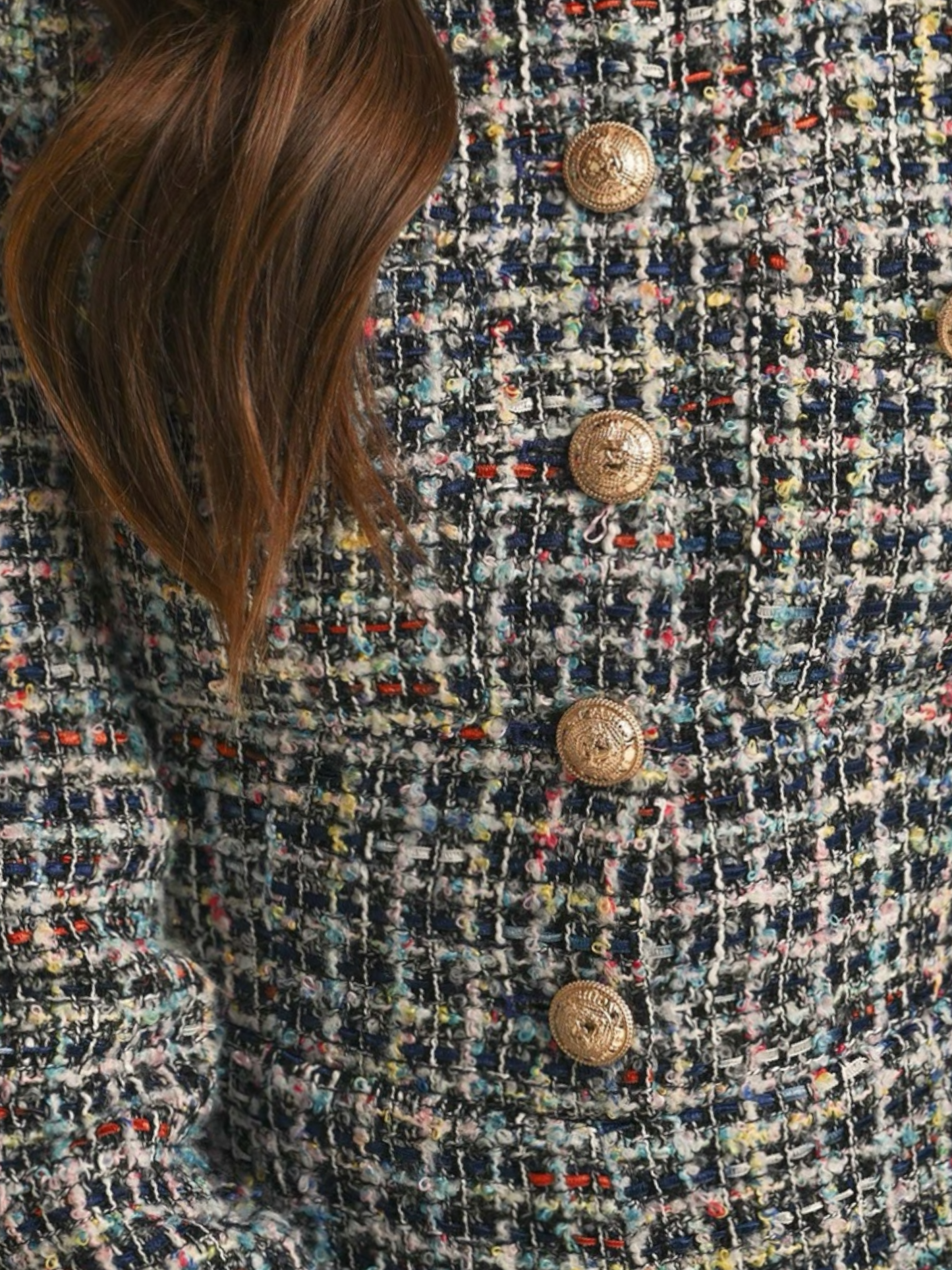 Long Sleeve Tweed Romper