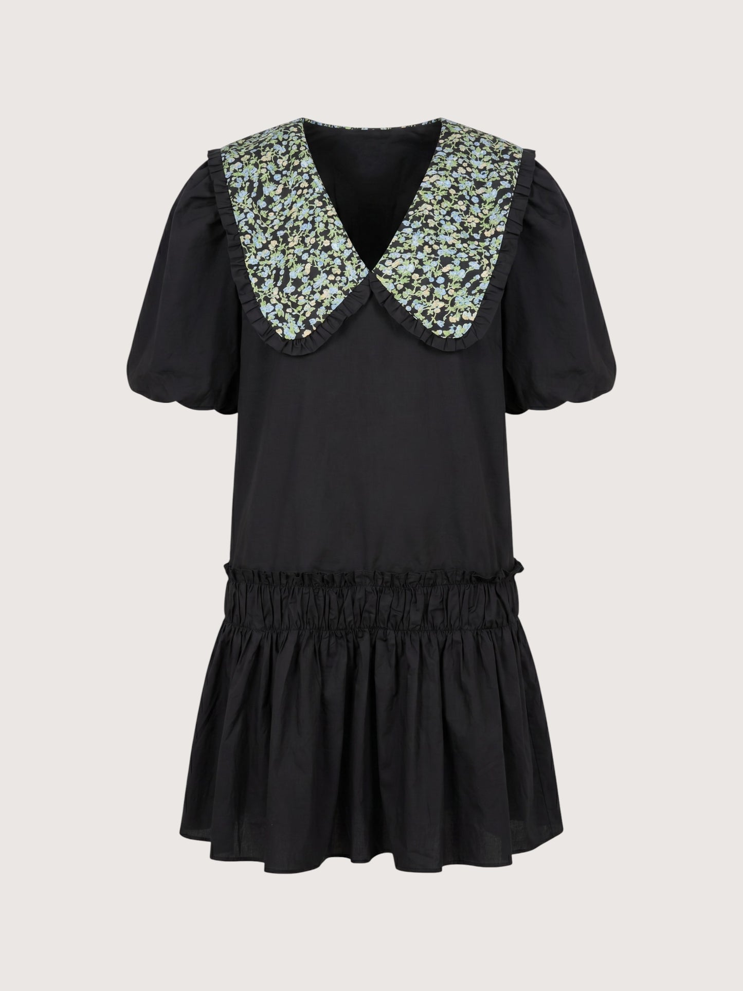 Floral Collar Mini Dress