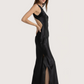 Open Back Satin Dress