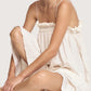 Crinkle Column Dress | Cream
