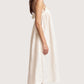 Crinkle Column Dress | Cream