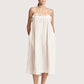 Crinkle Column Dress | Cream