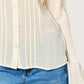 Lace Trim Pintuck Blouse