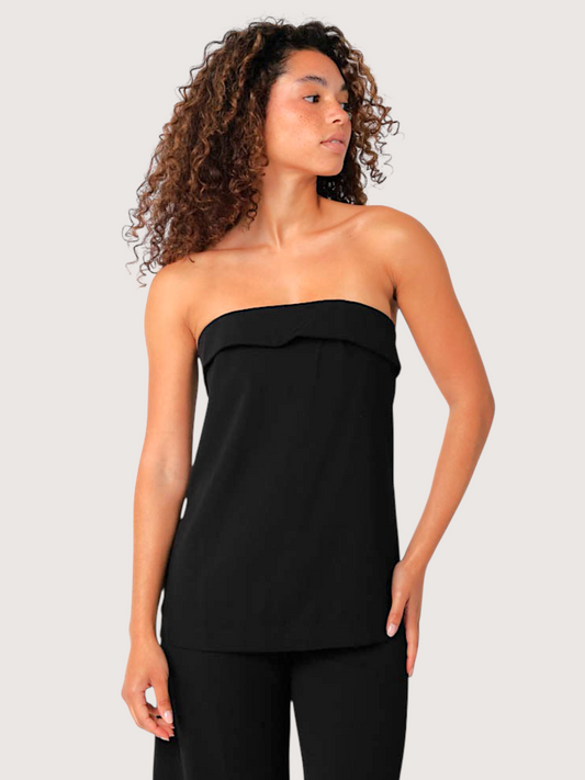 Fold Over Strapless Top