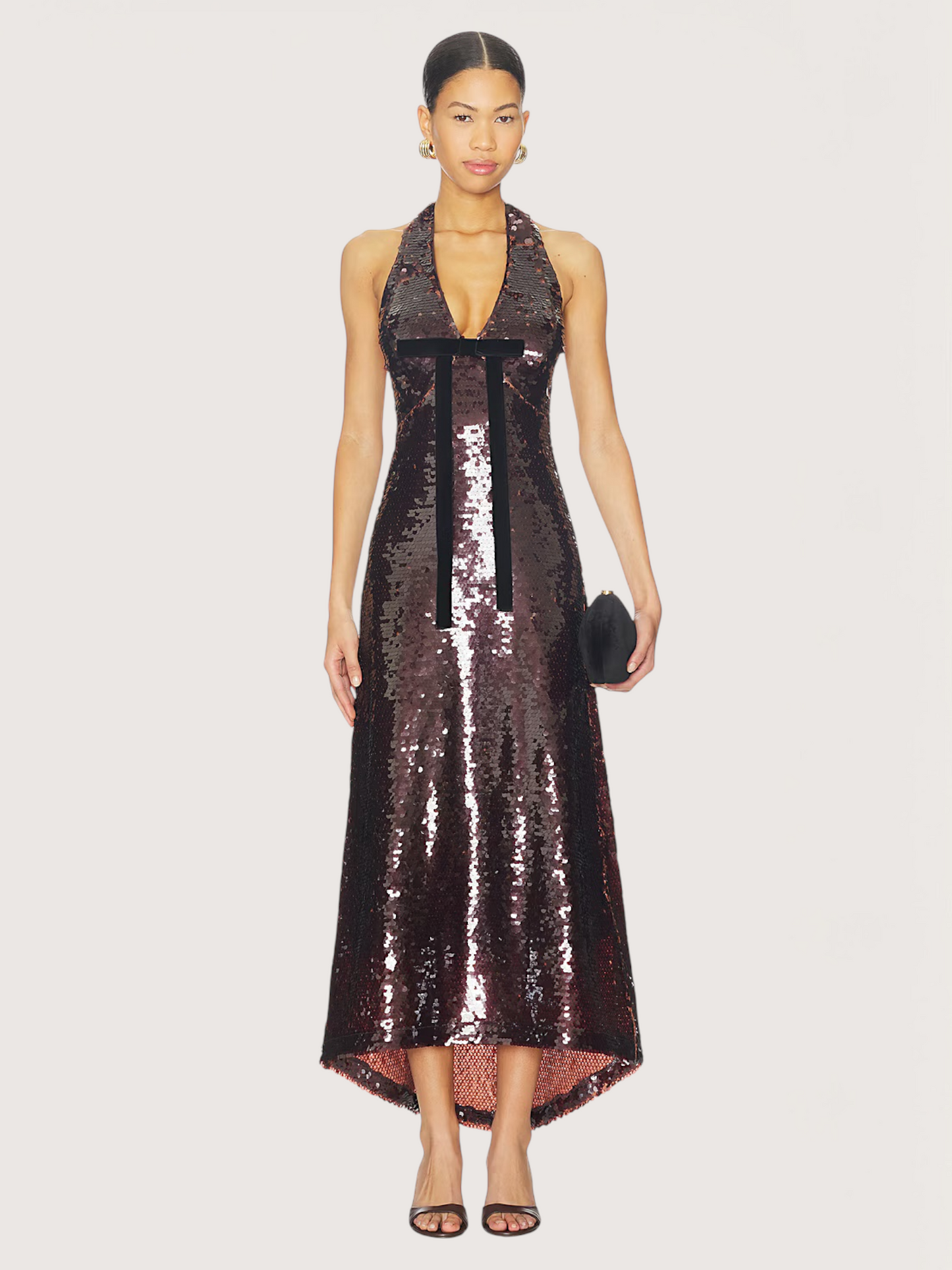 Greta Sequin Halter Dress