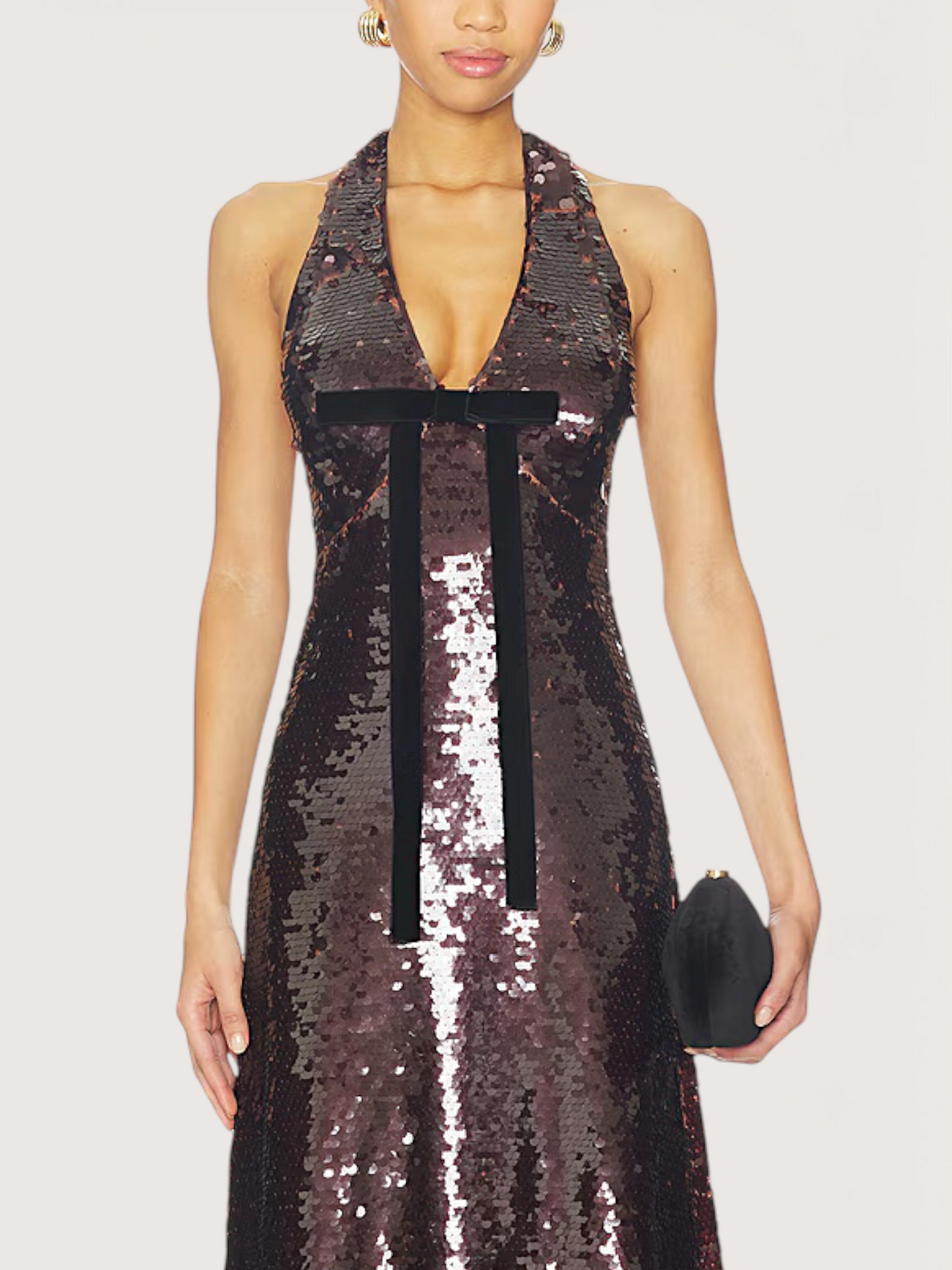 Greta Sequin Halter Dress
