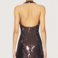Greta Sequin Halter Dress