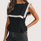 Pleated Collar Top