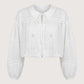 Embroidered Tie Front Blouse