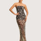 Zebra Bodysuit Maxi Dress