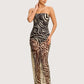Zebra Bodysuit Maxi Dress