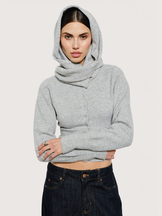 Button Up Cardigan with Shawl